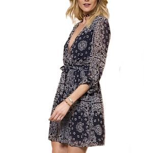 Chan Luu For Anthropologie Blue Paisley Dress